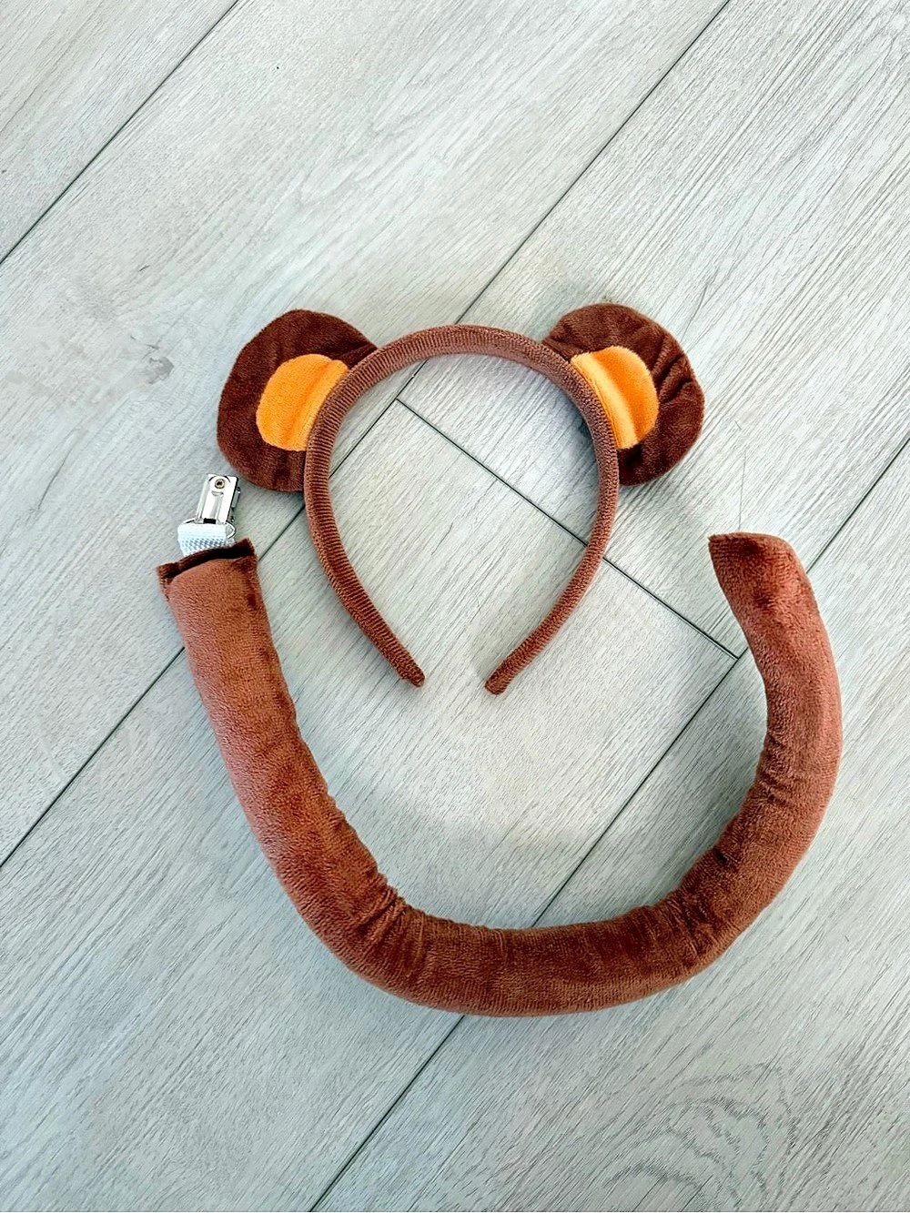 Halloween- Monkey Ear Headband with tail